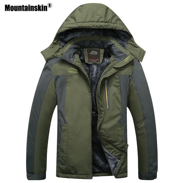 

mountainskin men's winter fleece thermal jackets outdoor sports windbreaker hiking trekking camping plus size 9xl coat va296, Blue;black