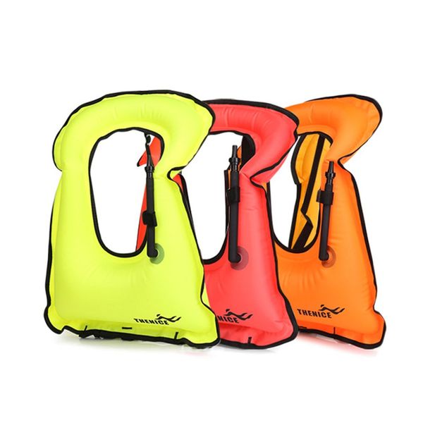 

life jacket snorkeling gear swimwear oral inflation inflatable vest water sports for boating surfing offshore sportsman