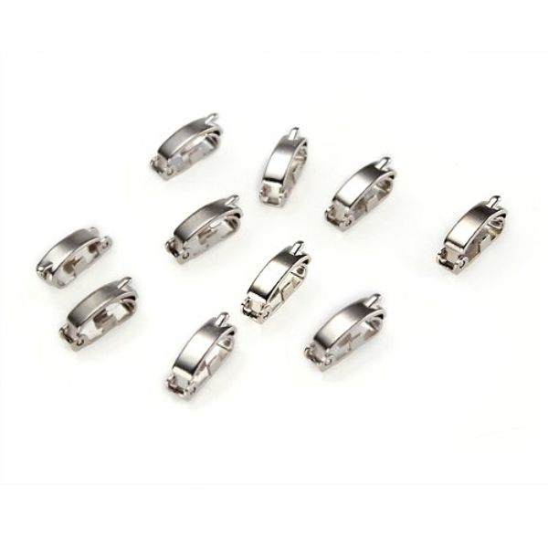 

wholesale 10 metal jewelry wrist watch bracelet band fold over clasps 0.4x0.1