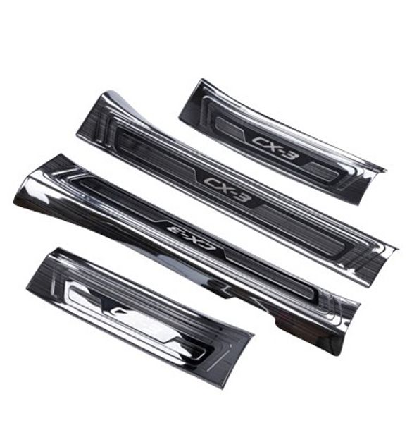 

100% stainless steel door sill scuff plate car accessories for mazda cx-3 cx3 2016 2017 2018