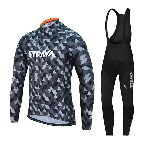 

2018 strava cycling jersey long sleeve cycling jerseys clothing bicycle jersey team bike bicycle set, Black;red