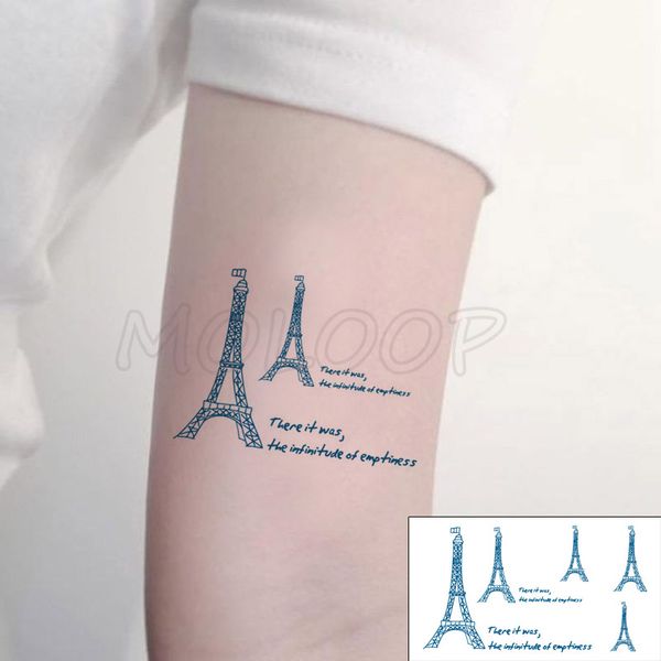 

waterproof temporary tattoo stickers eiffel tower tattoo small size tatto flash sticker tatoo fake tattoos for man girl women