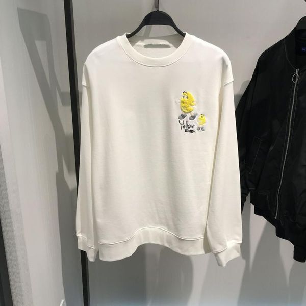 

94a08 men's wear autumn and winter new style white m beans hoodie couple's ins style fashion knit hoodie, Black