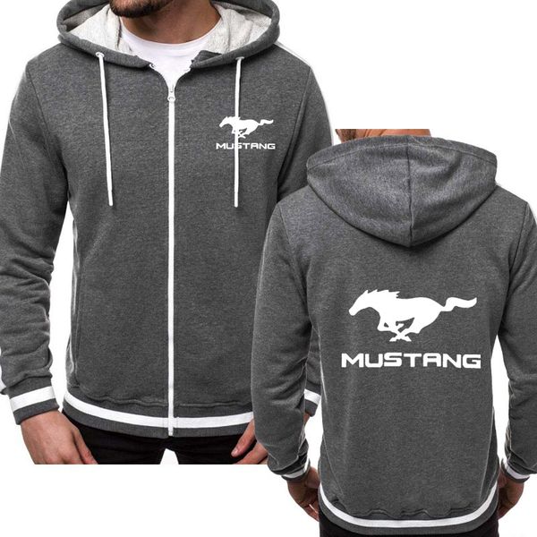 

hoodies men for mustang car logo sweatshirt hoody spring autumn fleece cotton zipper jacket fashion hiphop harajuku male cloth a