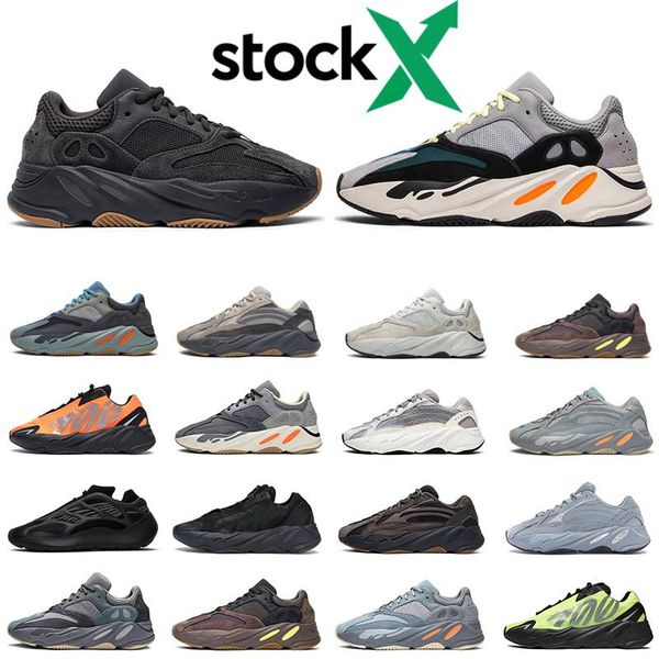 

kanye mens women 700 running shoes reflective wave runner azael triple black hospital blue inertia men trainers fashion sports sneakers