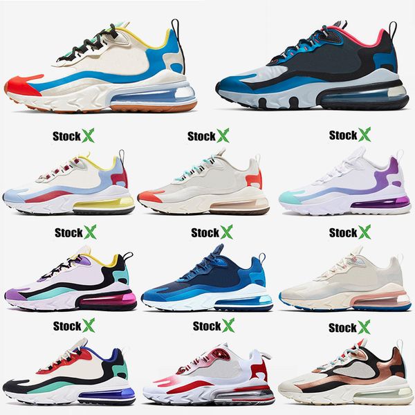 

2020 wholesale 27c react running shoes trainers cream blue script script light beige chalk luxury designer sneakers 36-45, White;red