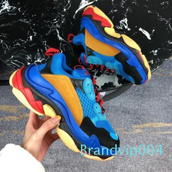 

2019 new dad fw retro triple s sneaker mens fashion vintage kanye west old grandpa trainers designer mens womens casual shoes 01, Black