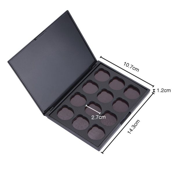 

new 12 colors empty makeup palette diy eye shadow pigment tray holder box l8