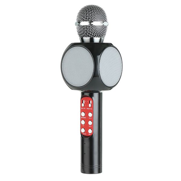 

ws1816 wireless bluetooth ktv karaoke microphone speaker with led light support tf aux usb for smartphones