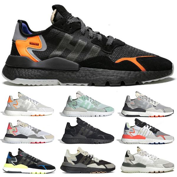 

2019 nite jogger running shoes for men women 3m triple black white grey mens trainer fashion sports sneakers size 36-45