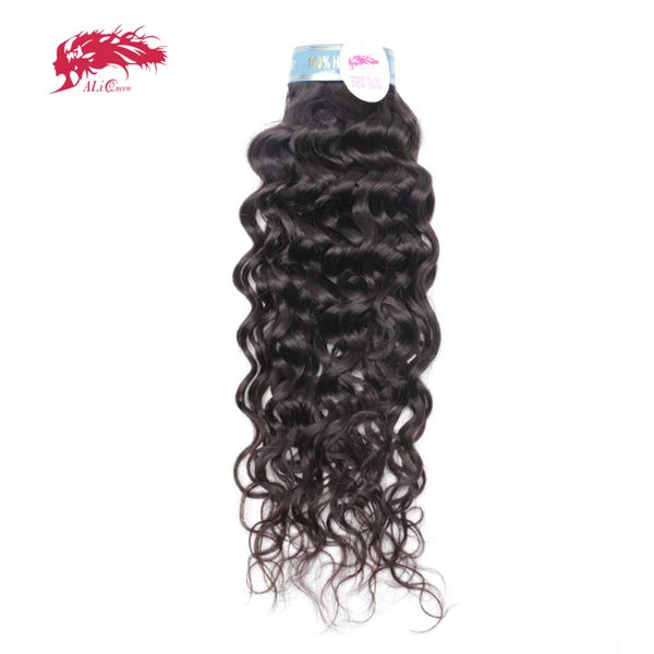 

ali queen hair products peruvian water wave virgin hair 1 piece bundles natural color 14" to 26" 100% human weave, Black;brown