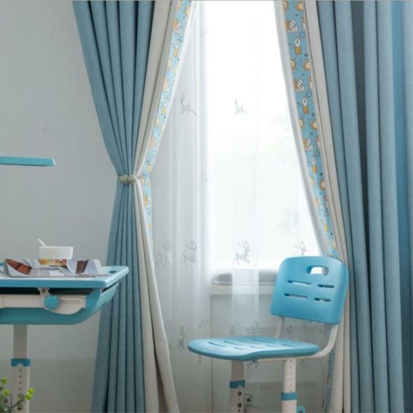 

boy's room jacquard curtain, children's fun curtain, polished capillary linen material, physical shade luxury cartoon s