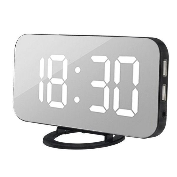 

led digital alarm clock with usb port for phone charger touch-activited snooze snooze table clock home decration led display