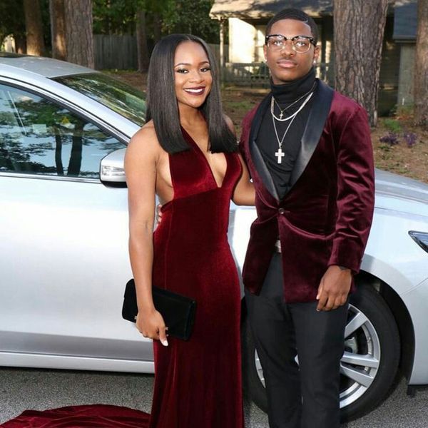 

Burgundy Velvet Men Suits for Wedding Smoking Jacket Prom Groom Tuxedo Traje Hombre Costume Homme 2Piece Coat Pants Slim Fit Terno Masculino