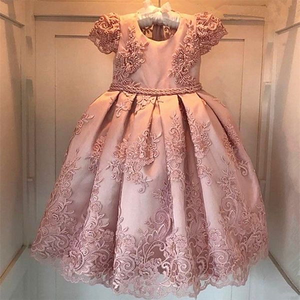 

new flower girl dresses blush pink first communion gowns for girls ball gown cloud beaded pageant gowns vestido de daminha, Red;yellow