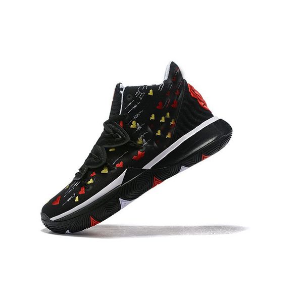 

mens kyrie irving 5 basketball shoes x sneakers room mom black floral heart new arrivals lebron 16 kyries sports tennis with box size 7 12