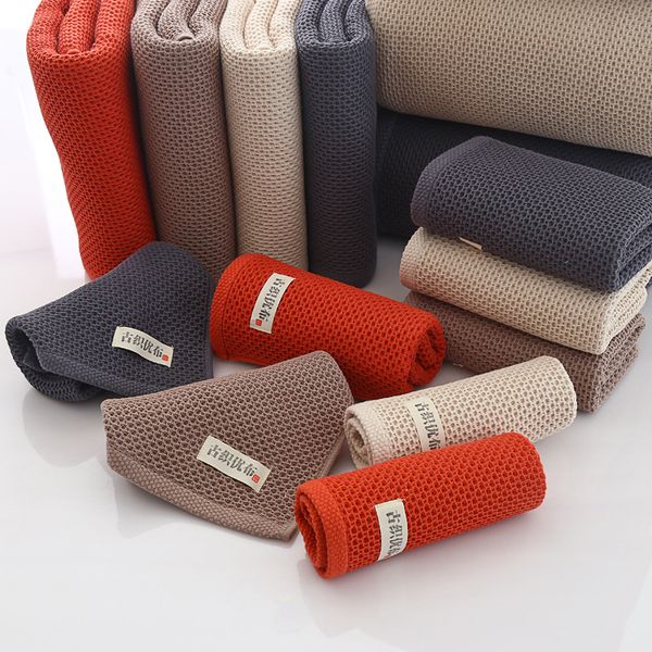 

brand 1pc 100% cotton hand towels for adults plaid hand towel face care magic bathroom sport waffle towel 33x74cm