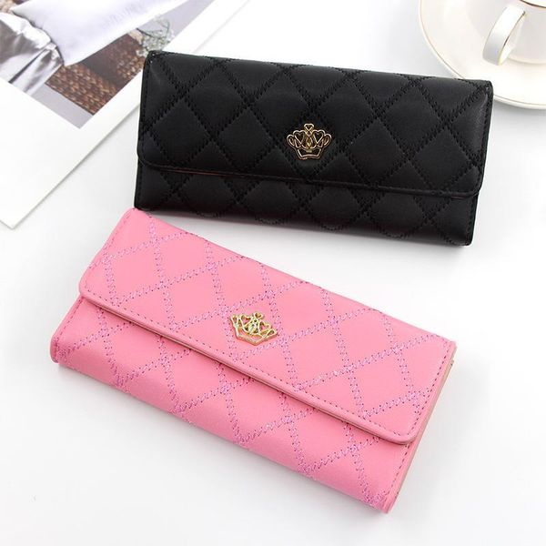 

lady средней длины фонда монет кошельки fold мешок карточки pu кожа высокой емкости сумки женщины горячие продажи 8 7tl uu