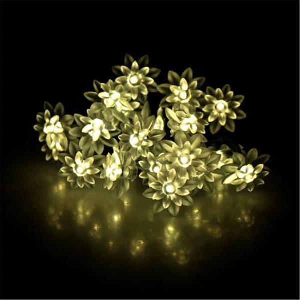 

сша stock солнечной энергии открытый гирлянд 5.8m 20leds lotus flower light commercial grade heavy duty открытый гирлянд