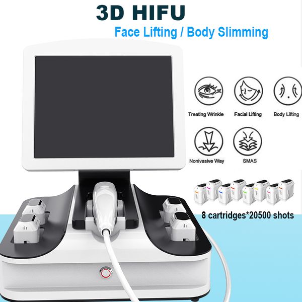 

новые !! 3d hifu затягивание лица и тела 2d hifu подтяжка кожи лица подъемное hifu ультразвуковая абляция машина для 20500 выстрелов