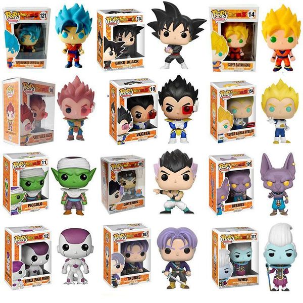 

original funko pop amine dragon ball super goku vegeta super saiyan action figure dragon ball figurine pop collection modle toy