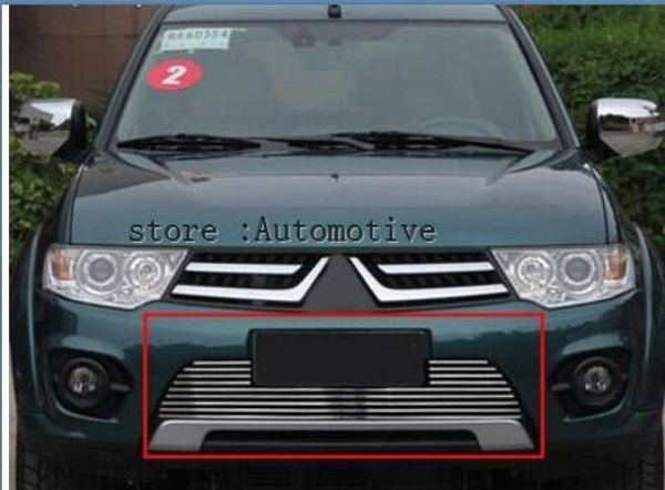 

2013-2016 for mitsubishi pajero sport quality stainless steel car front bumper mesh grille around trim racing grills