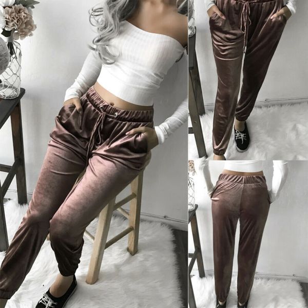 

womens mens casual sweatpants plain joggers fleece house pants gym workout yoga, Black;blue