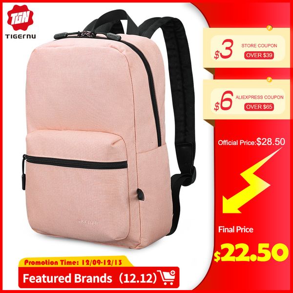 

tigernu 2019 new arrival women pink school backpacks bag soft light for girls travel mochilas female casual lovely cj191212