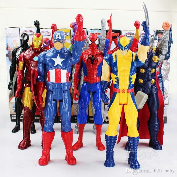

Avenger pvc action figure marvel hero 30cm iron man piderman captain america ultron wolverine figure toy ooa1340