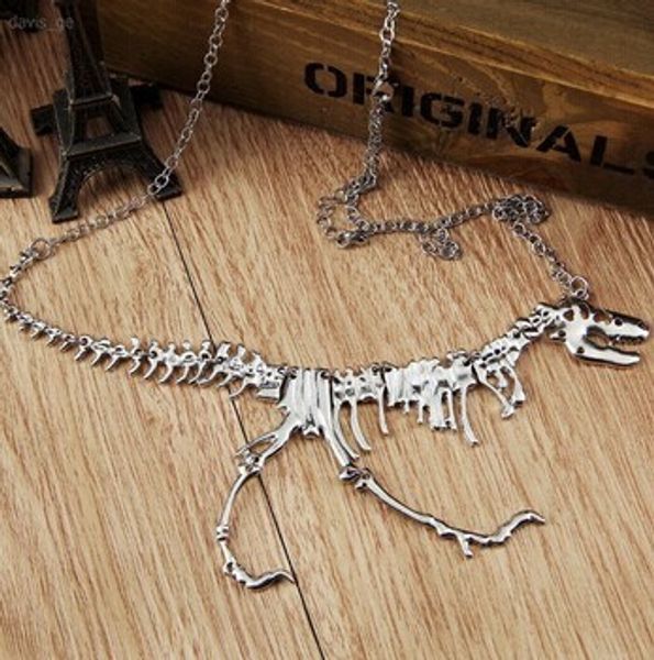 

fashion-fashion jewelry 5 and dinosaur fossils pendant 22 "x4 necklace eb58, Silver