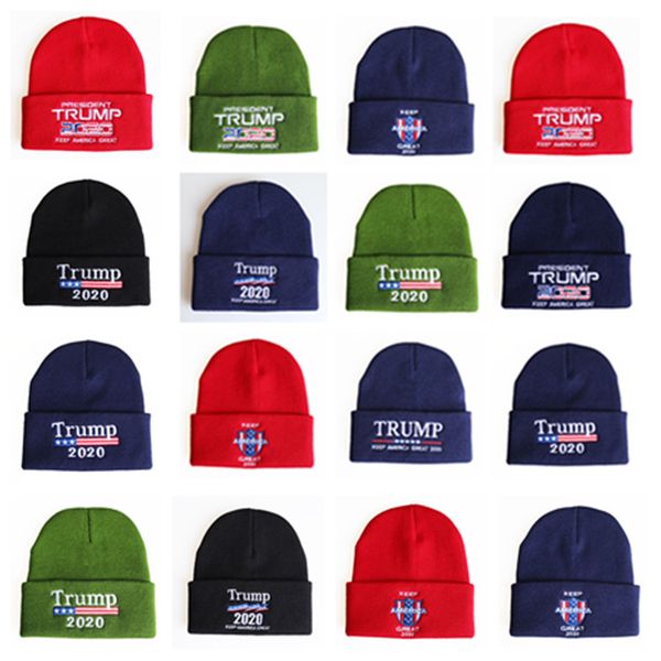 

new trump hats 2020 president knitted hats keep america great embroidery winter warm ski hats knitting beanie cap skull capst2c5096, Blue;gray