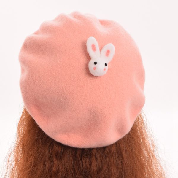 

pink/brown lovely beret girls cute hat headwear, Blue;gray