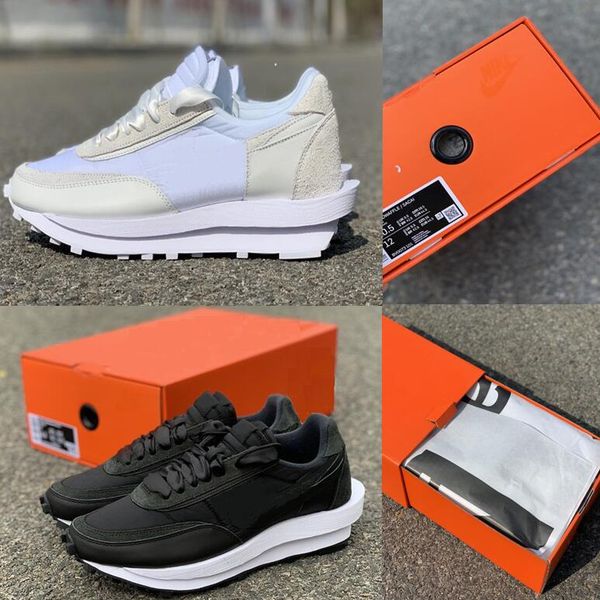 

2020 новый sacai x LDV вафельный Белый нейлон нейлон с коробкой кроссовки Мужчины Женщины размер с коробкой лучшее качество