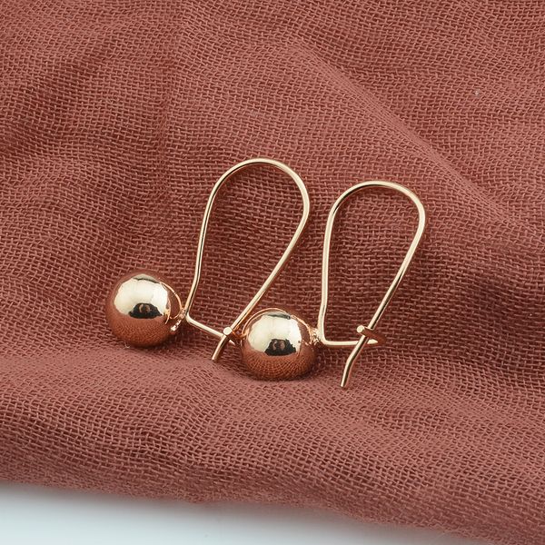 

new fashion jewelry women 585 rose gold color ball earring drop dangle round earrings, Golden