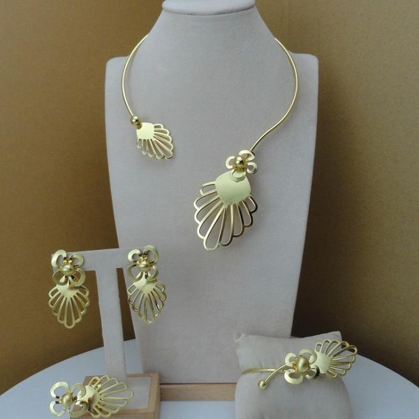 

yuminglai 2019 new arrival elegant unique design african ladies jewelry sets fhk8072, Silver