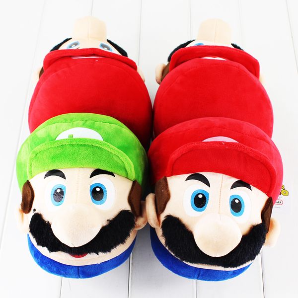 

2style classic games super mario soft slippers new winter indoor plush slippers warm home slippers shoes