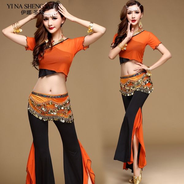 

belly dance costume practice set oriental dance lace pants lady belly dancing wear professional practice wear clothes, Black;red