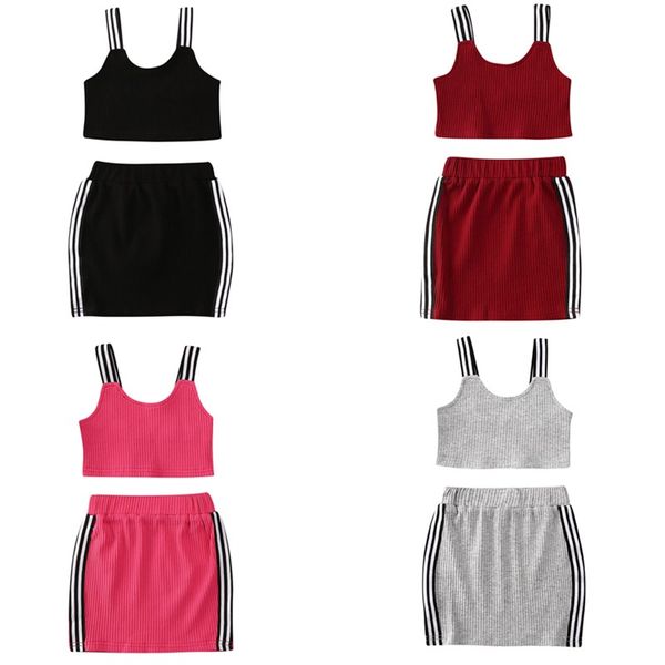 

1-5years арбуз малыш малыш девочка топы+мини-юбка платье 2шт наряд одежда, White