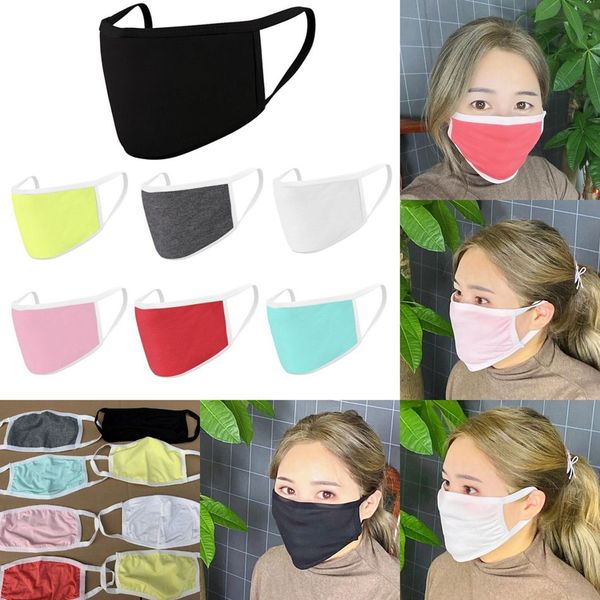 

Modal Cotton Mask 7 Colors Kids Adults Solid Color 2 Layers Anti Dust Face Mask Breathable Washable Outdoor Mouth Cover 1200pcs OOA7894