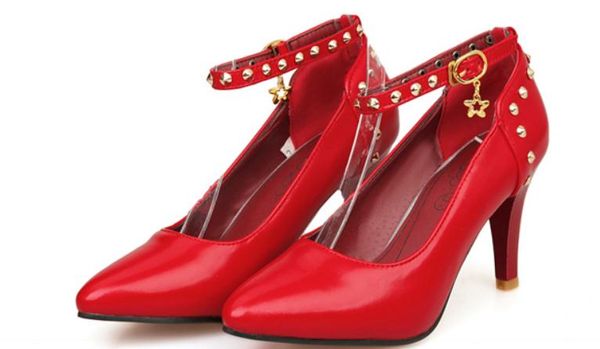 

women's shoes in spring and autumn high fine heel pointed end @b044, Black