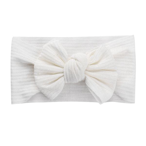 

hair accessories 1pc infant solid color lace long bow tie band, Slivery;white