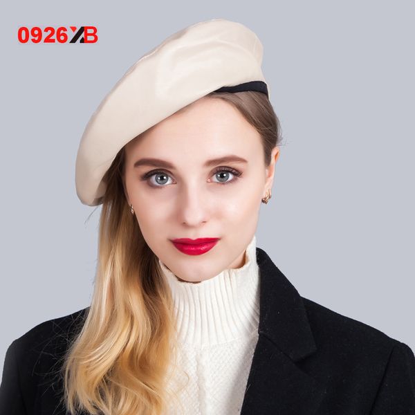 

0926xb vintage pu кожа взрослых берет hat женщины повседневная cap женские женские шапочки берет девушки для весны и осени хв-d611, Blue;gray