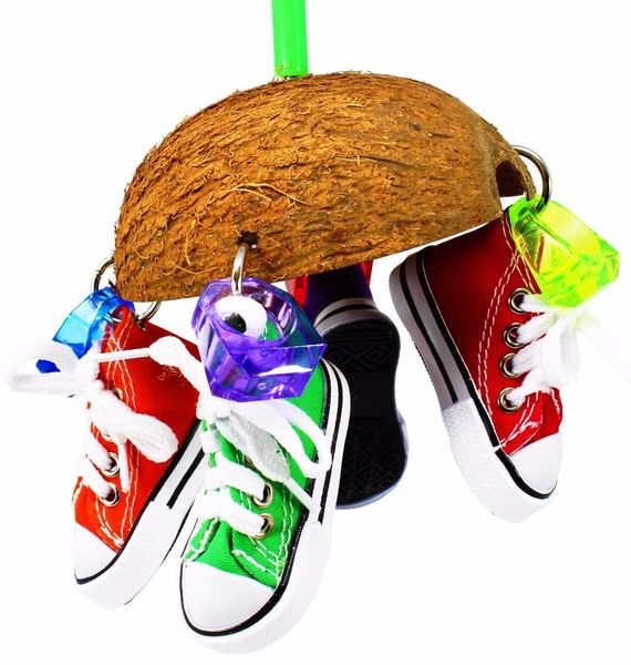 

parrot coconut shell sneakers gnaw toys parrot toys