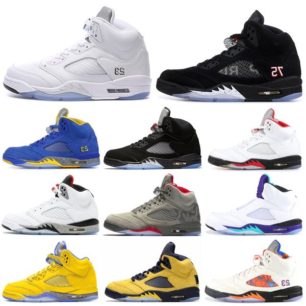 

Discount 5 5s Men Basketball Shoes TROPHY ROOM Michigan Laney PSG Suede Camo Wings Space Jam Mens Trainers Sports Sneakers 7-13