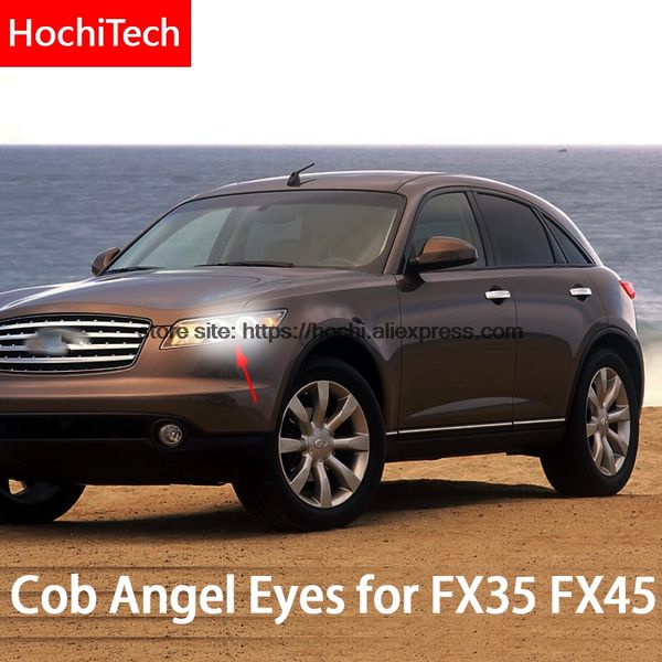 

для infiniti fx35 fx45 2003-2008 cob водить день света белого halo коб led angel eyes кольцо безошибочным ультра яркий