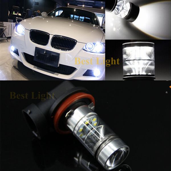 

2pcs h8 h11 led hb4 9006 hb3 9005 h7+canbus error decoders fog lamp bulb 6000k white driving running lamp auto leds light