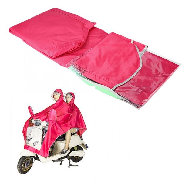 

motorcycle rider raincoat detachable double ponchos raincoat rose red oxford electric car waterproof rain coat 4xl