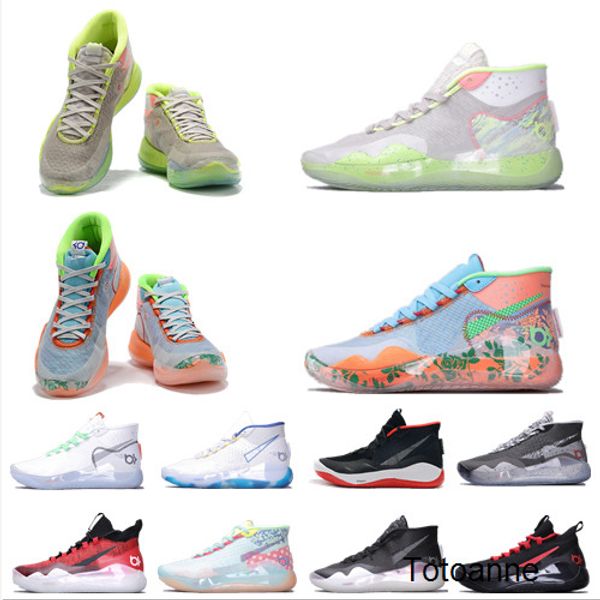 

2020 new kevin durant 12 basketball shoes mens durant 12 gold/championship mvp finals sports shoes training sneakers running shoes size 7-12