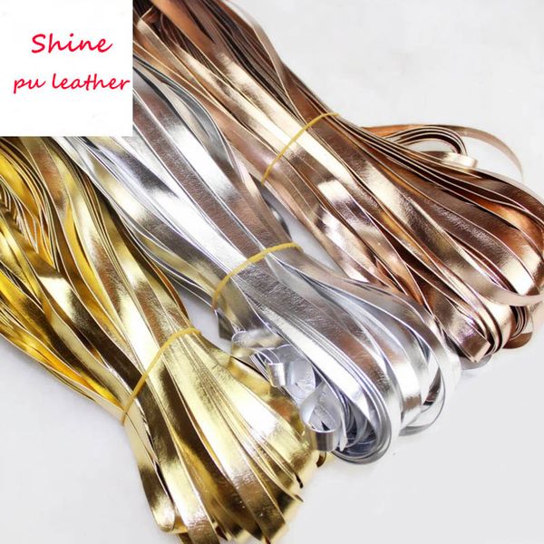 

1meter pu leather cord for bracelet jewelry making gold silver shine leather rope 5/8/10/15/20/25/30mm flat string findings, Blue;slivery