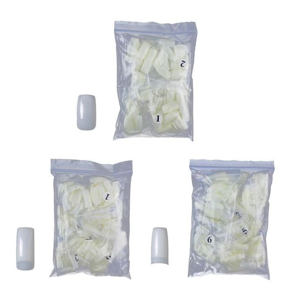 

500pcs natural false nail art tips lightness and portability no space occupy flat shape full cover uv gel manicure tools, Red;gold